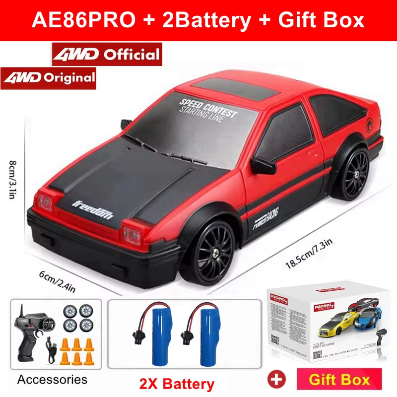 GTRPRO AE86PRO 4X4 RC Drift Car - Remote Control Racing Truck for Kids and Adults