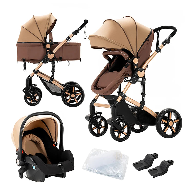 Premium Lightweight 3-in-1 Baby Stroller with Isofix - Comfort and Safety for Newborns