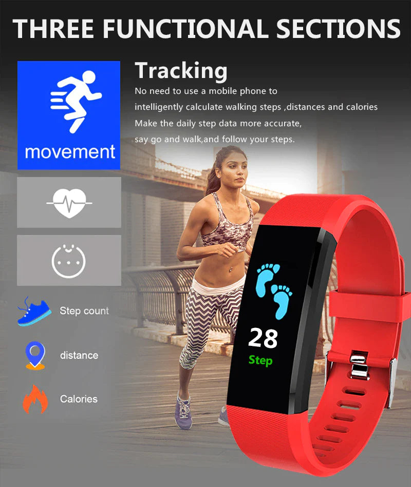 Advanced Fitness Smartwatch with Comprehensive Health Monitoring: Activity Tracking, Heart Rate, Oxygen Level, and Blood Pressure Measurement for Men and Women