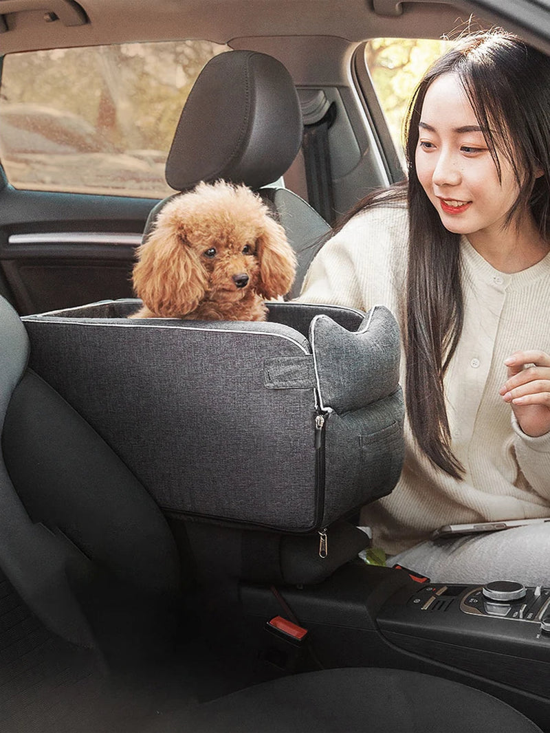 Portable Pet Car Seat: Safe and Comfortable Travel Bed for Dogs and Cats