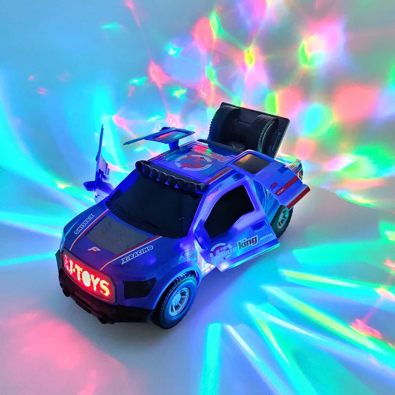 Electric Dancing Deformation Police Car Toy - A Perfect Gift for Kids Aged 18 and Up