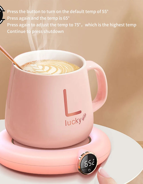 Load image into Gallery viewer, USB Coffee Cup Warmer with Digital Temperature Control and Timer for Milk and Tea
