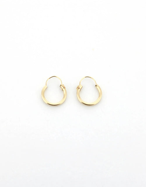 Load image into Gallery viewer, 14k Solid Gold Endless Hoop Earrings - Thin Cartilage, Helix, Nose, and Tragus Options - 100% Genuine 14k Gold
14K Solid Gold Endless Hoop Earrings

