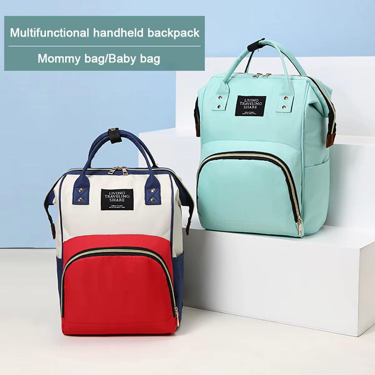 Portable Multi-Functional Diaper Backpack for Moms