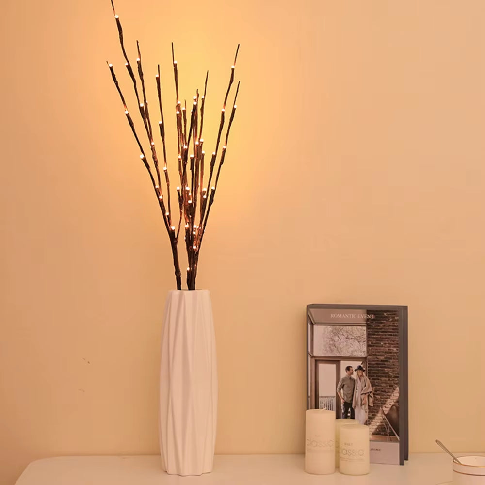 LED Willow Branch Lamp as Centerpiece Decoration