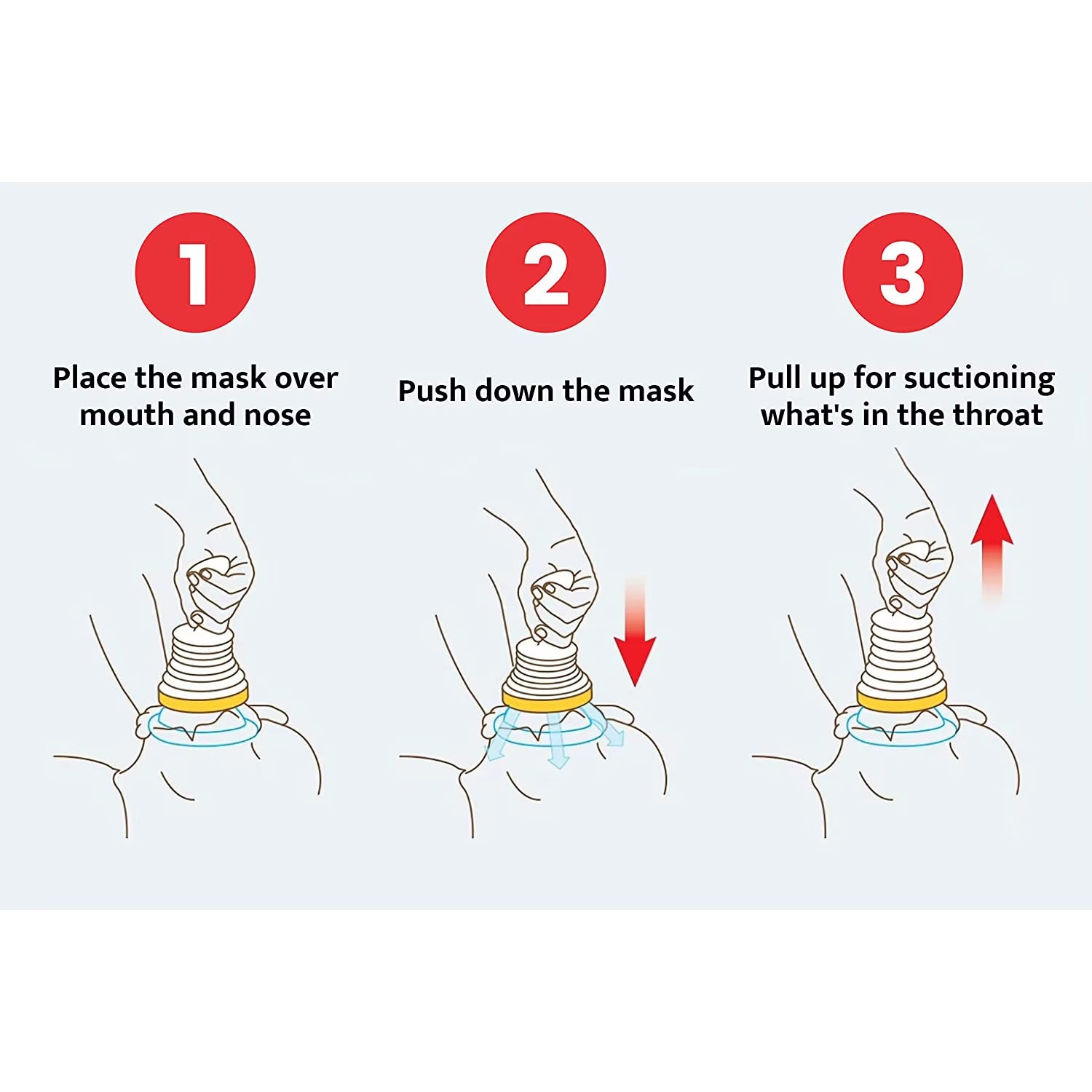 High-efficiency suction device for choking emergencies