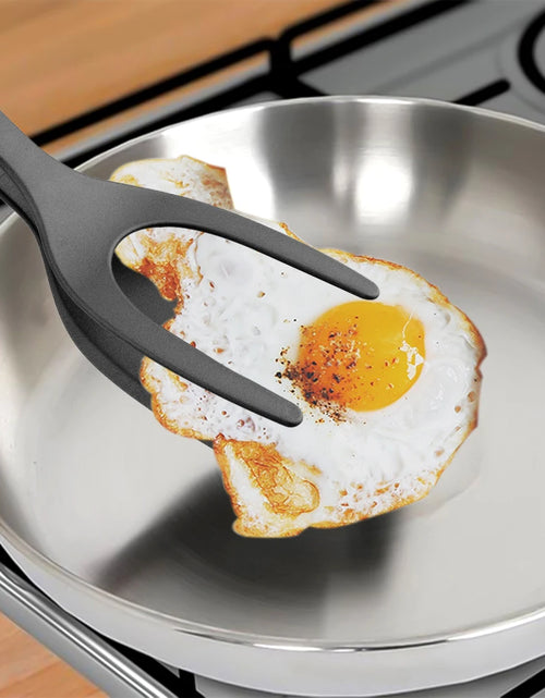 Load image into Gallery viewer, 2-in-1 Nylon Grip Flip Tongs and Egg Spatula for Cooking and Grilling Accessories
