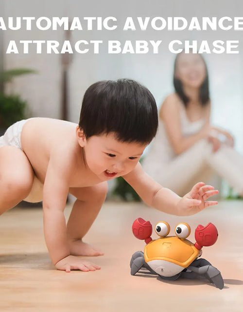 Load image into Gallery viewer, Interactive Crawling Crab Toy for Babies - Cute Sensing Design with Obstacle Avoidance, Ideal Birthday Gift
