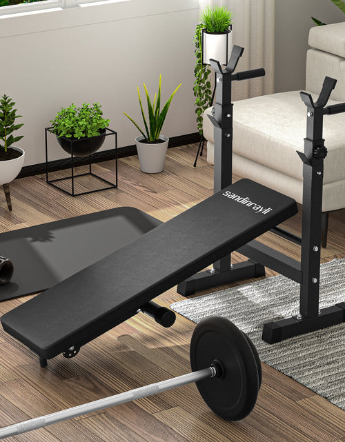 Load image into Gallery viewer, Adjustable Barbell Rack for Strength Training
