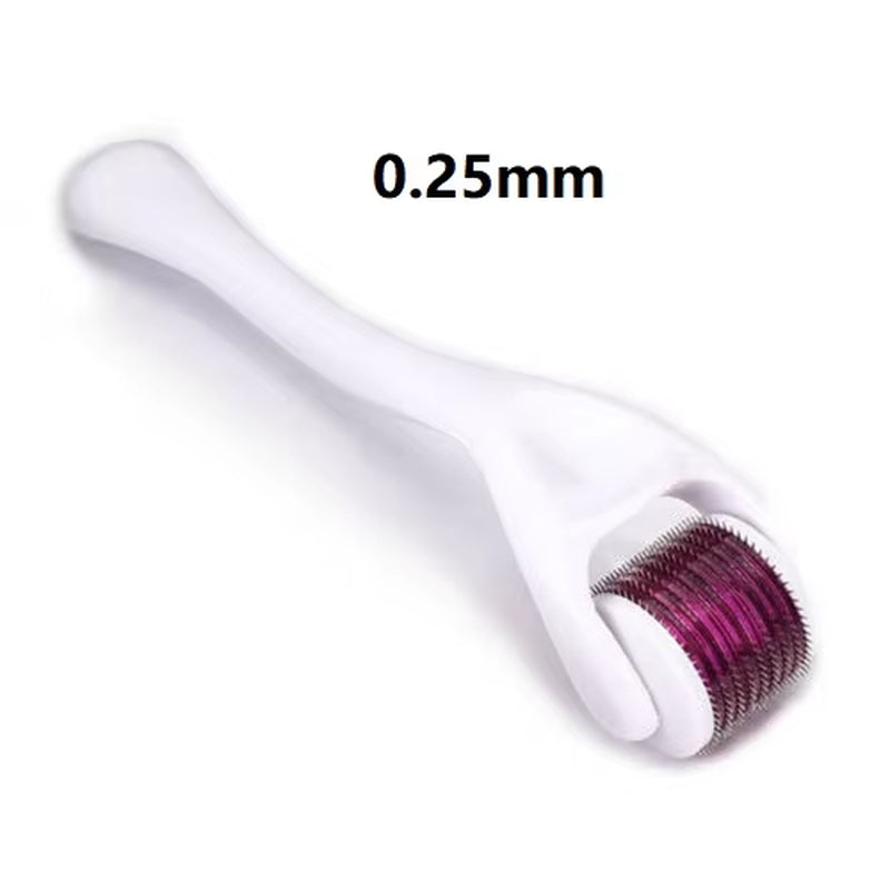 Professional Derma Roller for Enhanced Facial and Body Hair Growth - 540 Micro Needles, Suitable for Skin and Beard, Available in 0.2mm, 0.25mm, and 0.3mm Sizes