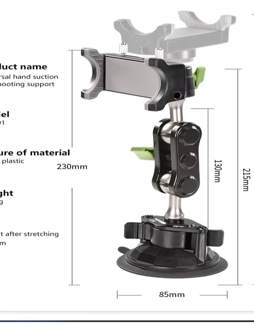 Load image into Gallery viewer, Universal Metal Phone Clamp Holder with 360° Rotating Suction Cup Mount for iPhone, Samsung, and Xiaomi
