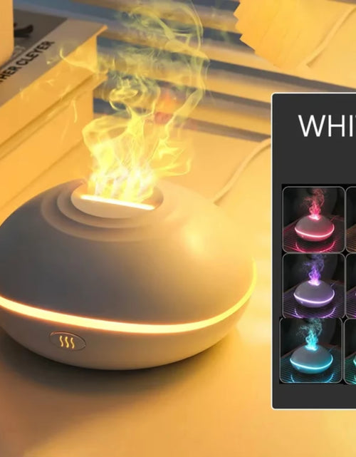 Load image into Gallery viewer, New Mini Flame Lamp Air Humidifier with Essential Oil Scent Diffuser - Ultrasonic Mist Generator for Aromatherapy - 7 Color LED
