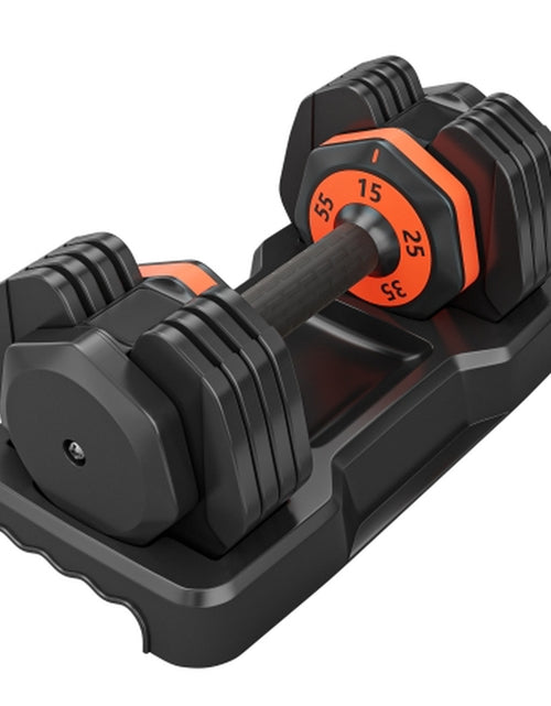 Load image into Gallery viewer, Adjustable 10-in-1 Dumbbell Set, 55 LB Free Weights for Home Gym, Versatile Full Body Workout Equipment for Men and Women with Quick Adjustment Mechanism
