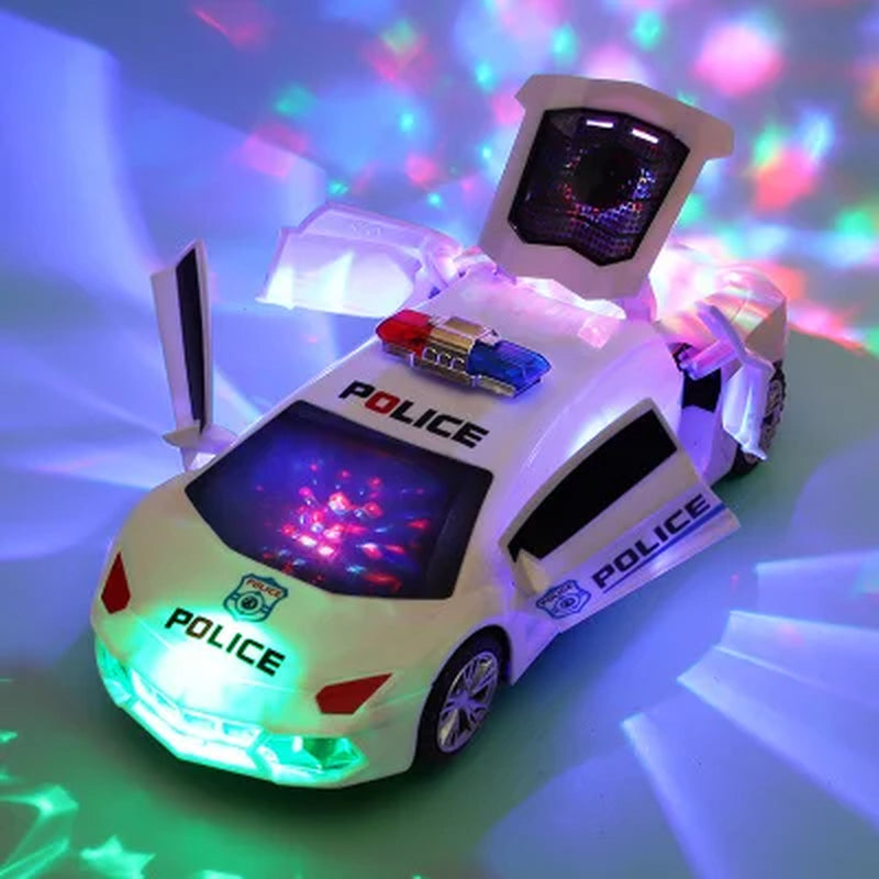 Electric Dancing Deformation Police Car Toy - A Perfect Gift for Kids Aged 18 and Up