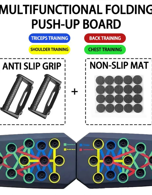 Load image into Gallery viewer, Push-Up Board Set Portable Multifunctional Push-Up Bar Foldable Fitness Equipment for Chest Abdomen Arms/Back Training
