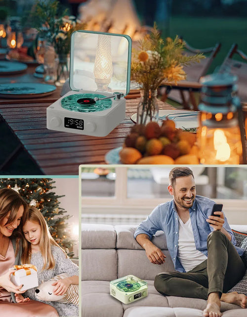 Load image into Gallery viewer, Portable Vintage Bluetooth Speaker with Subwoofer and RGB Light, Mini Retro White Noise Sleep Aid, TF Card Support
