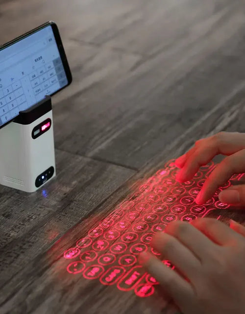 Load image into Gallery viewer, Bluetooth Virtual Laser Keyboard and Touch Projector for Computers, iPhones, iPads, and Laptops with Mouse Functionality
