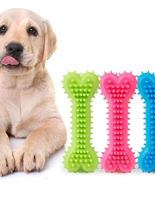 Load image into Gallery viewer, Soft Rubber Bite-Resistant Bone-Shaped Chew Toy for Small Dogs - Teeth Grinding and Training Aid
