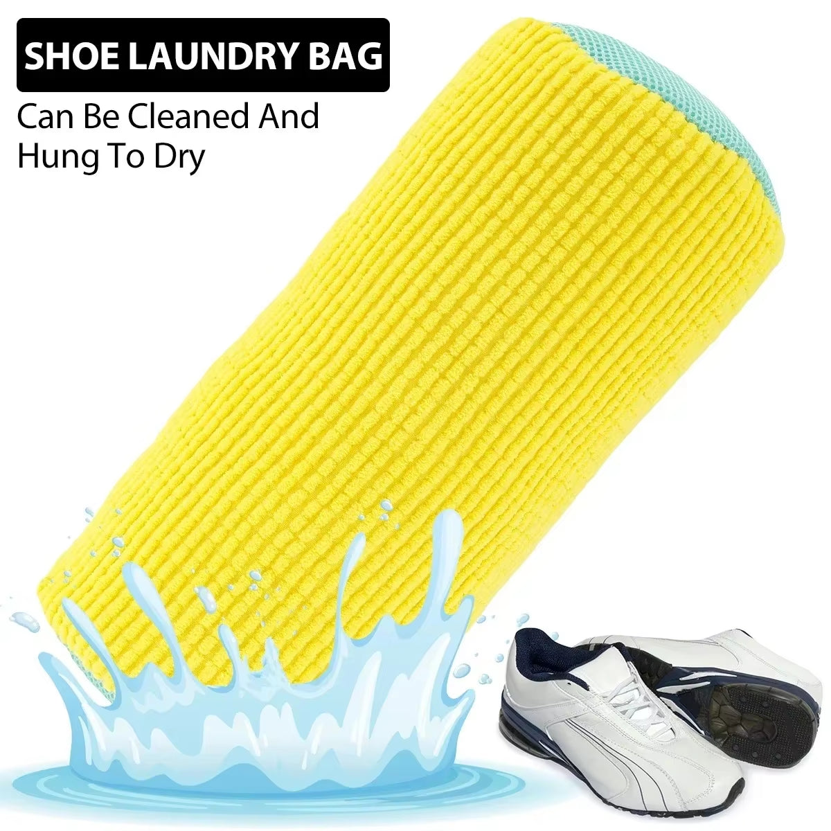 Cotton Laundry Washing Bag for Shoes - Set of 1 or 2, Anti-Deformation and Dirt Removal Organizer