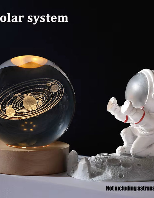 Load image into Gallery viewer, Galaxy Crystal Ball Lamp - 3D Planet and Moon USB LED Night Light for Romantic Occasions
