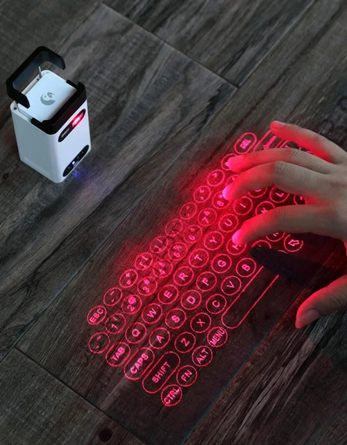 Load image into Gallery viewer, Bluetooth Virtual Laser Keyboard and Touch Projector for Computers, iPhones, iPads, and Laptops with Mouse Functionality
