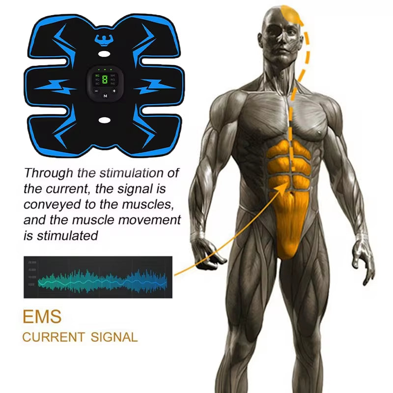 Smart EMS Wireless Muscle Stimulator: Advanced Abdominal Trainer for Effective Weight Loss and Body Sculpting