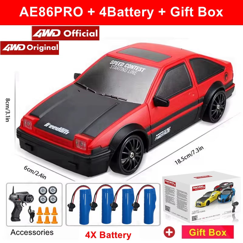 GTRPRO AE86PRO 4X4 RC Drift Car - Remote Control Racing Truck for Kids and Adults