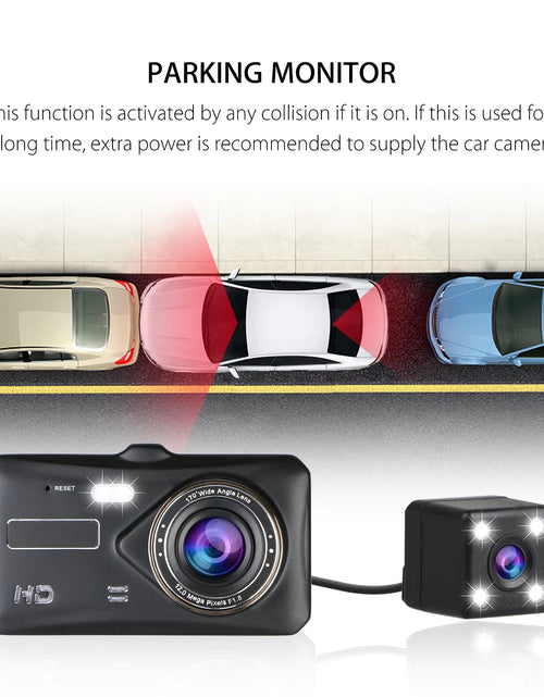 Load image into Gallery viewer, Dual Dash Camera with Night Vision - Full HD 1080P Front and Rear Vehicle Video Recorder
