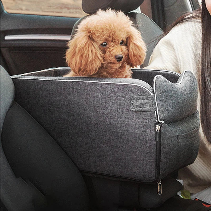 Portable Pet Car Seat: Safe and Comfortable Travel Bed for Dogs and Cats