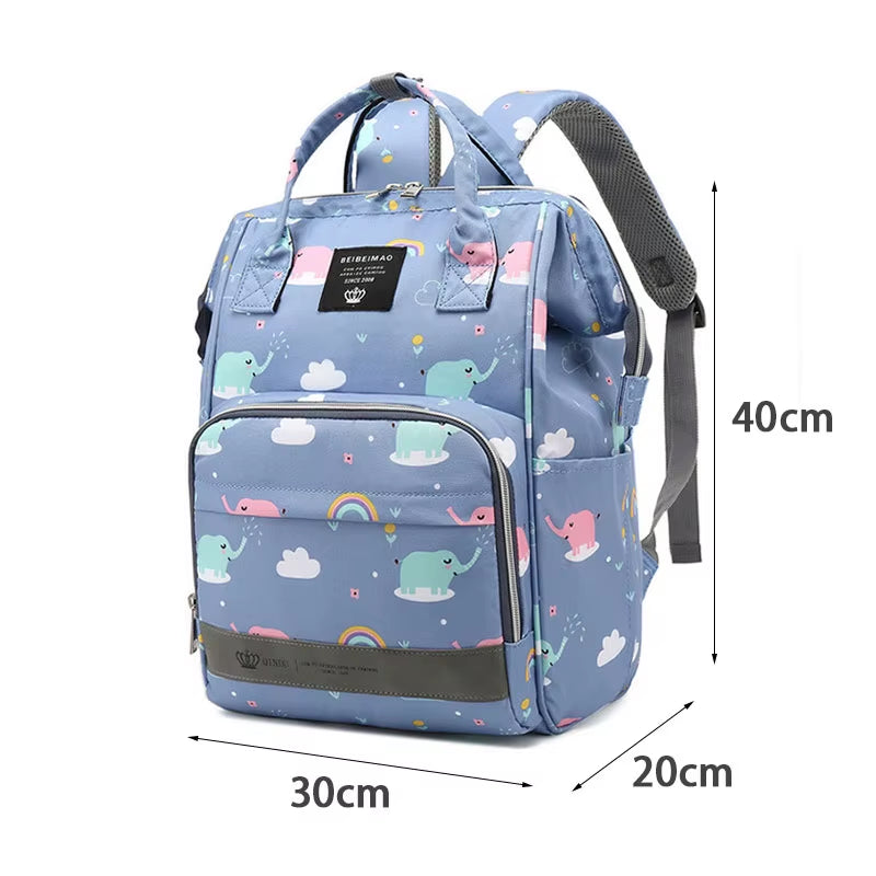 Large Capacity Waterproof Diaper Bag Backpack for Maternity and Travel - Ideal for Strollers and Outdoor Use