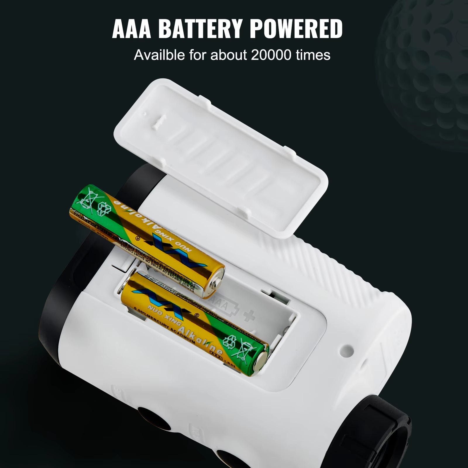 High-Precision Laser Golf Rangefinder - 650 Yards Measurement with 6X Magnification, Slope Adjustment, and Included Batteries