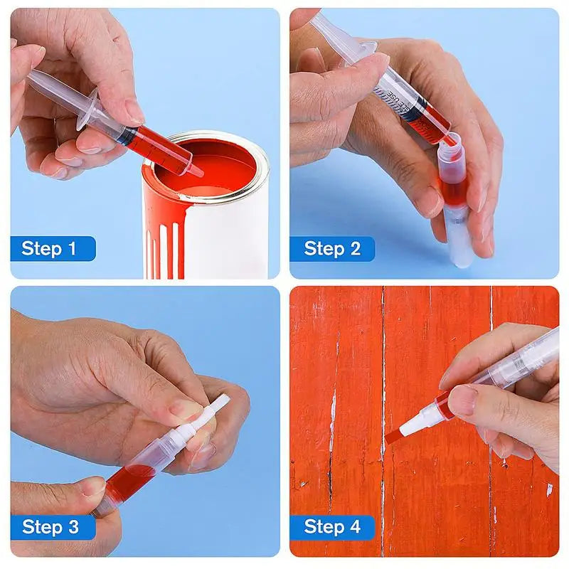 Refillable Leak-Proof Touch-Up Paint Pens with Injector - Complete Wall Repair Kit for Drywall and Cabinet Restoration