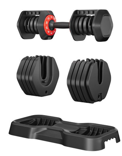 Load image into Gallery viewer, Adjustable 10-in-1 Dumbbell Set, 55 LB Free Weights for Home Gym, Versatile Full Body Workout Equipment for Men and Women with Quick Adjustment Mechanism
