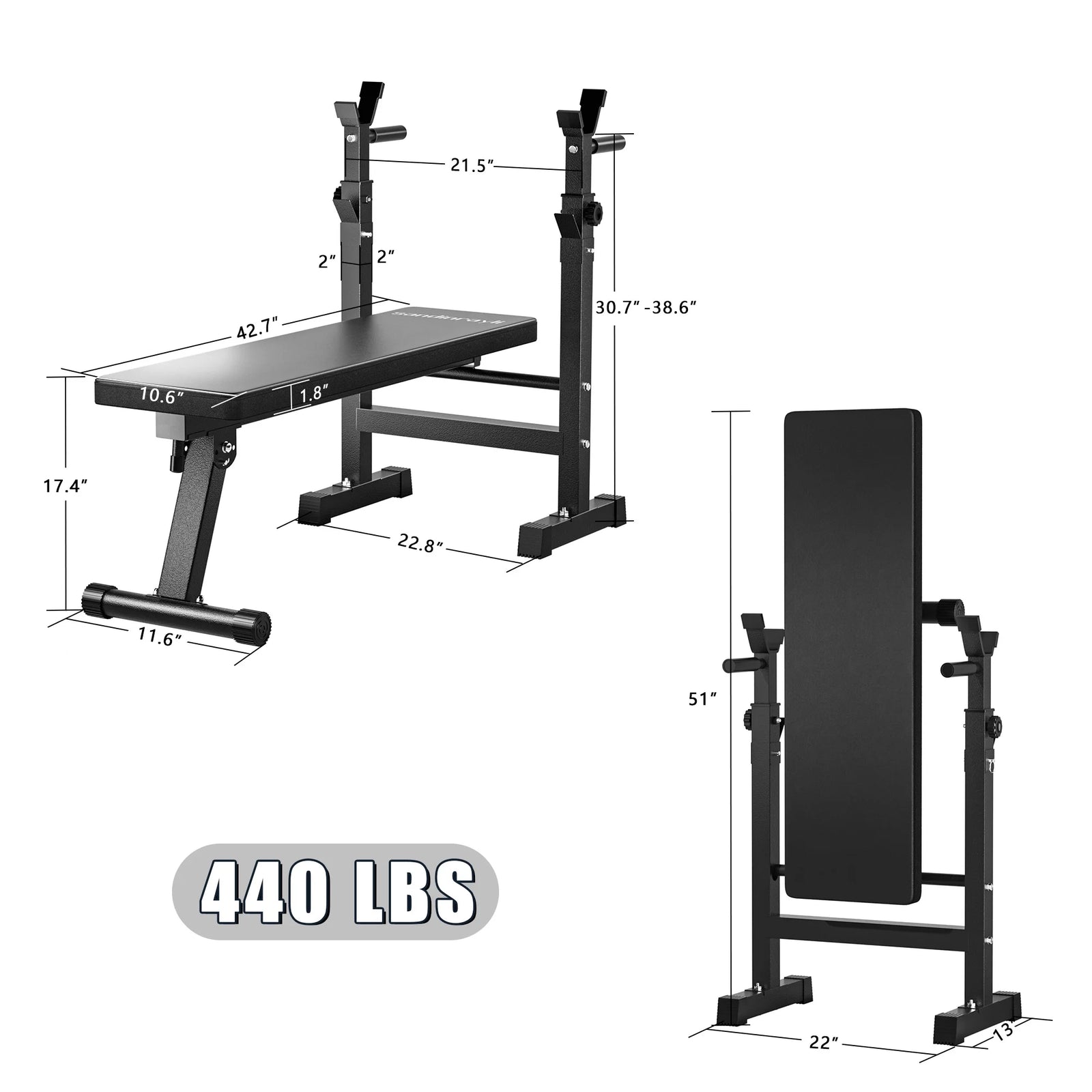 Foldable Weight Bench for Easy Storage
