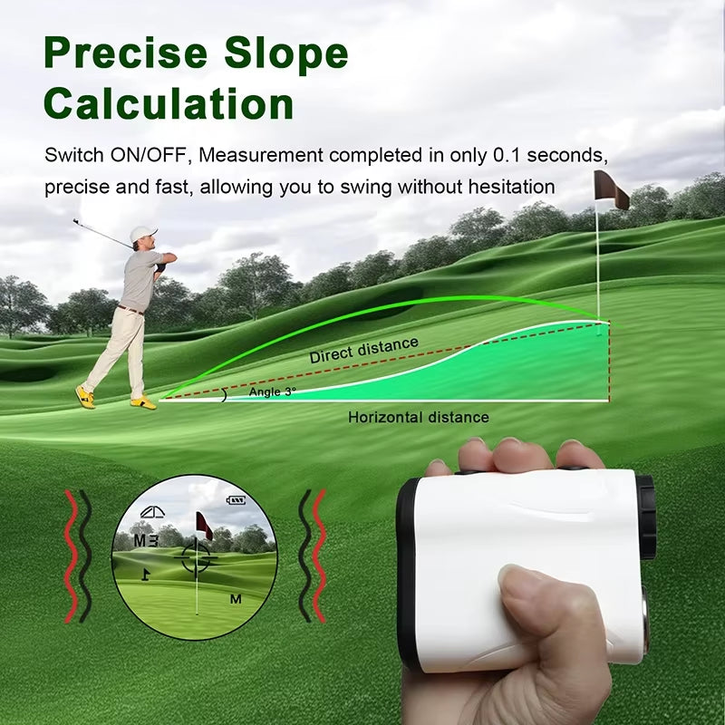 Advanced High-Precision Laser Rangefinder for Golf and Outdoor Sports - 600M Range with Slope, Flag-Lock, and Vibration Features