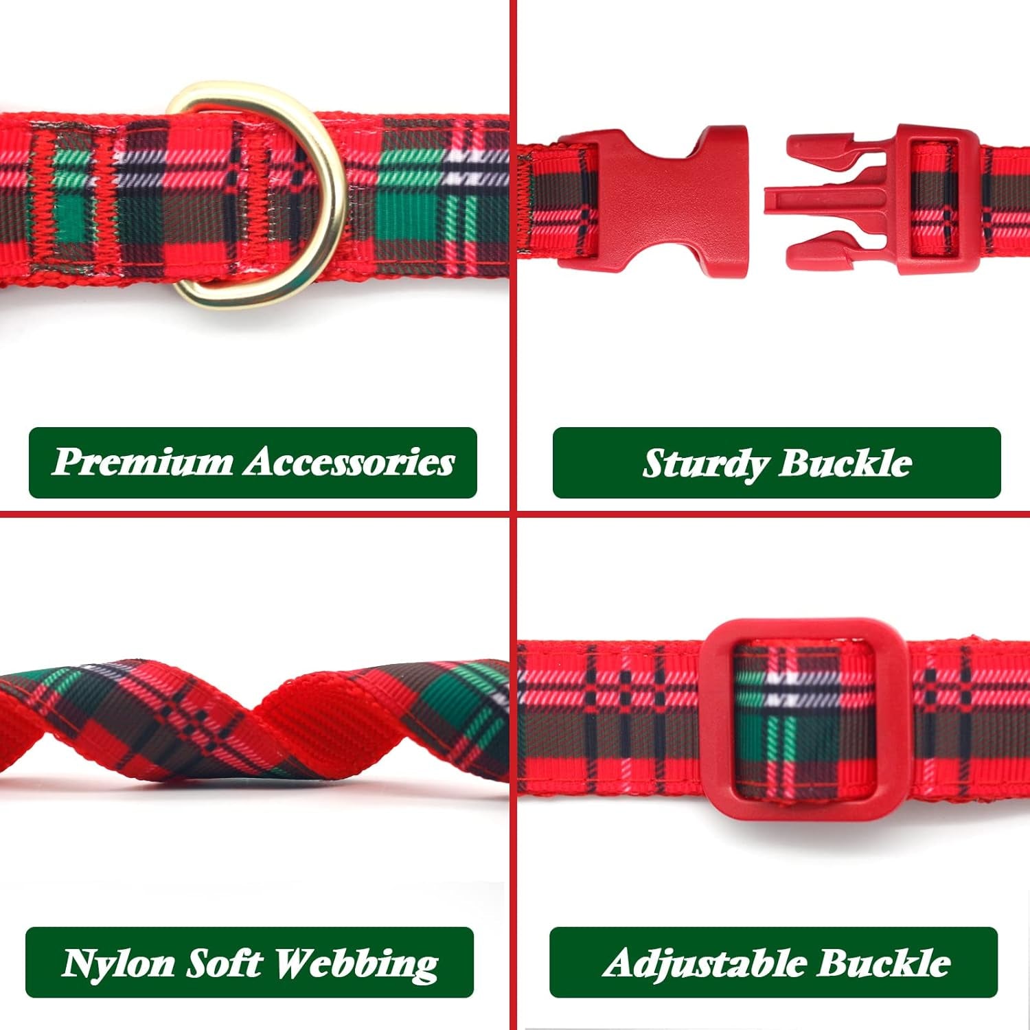 Festive Valentine's Day Dog Collar for Small to Large Dogs