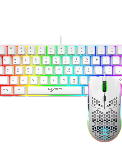 Load image into Gallery viewer, 61-Key V700 RGB Illuminated Mechanical Keyboard and Mouse Gaming Set for PC Gaming
