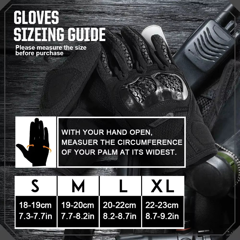 Men's Outdoor Tactical Gloves with Touch Screen Capability for Sports, Combat, Paintball, Shooting, Hunting, Airsoft, Climbing, and Cycling Protective Gear