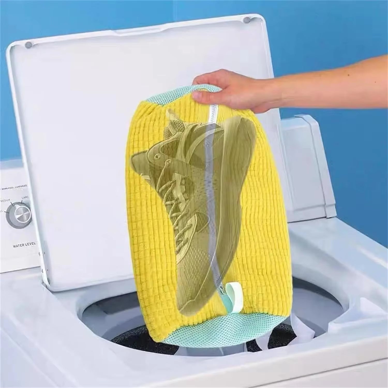 Cotton Laundry Washing Bag for Shoes - Set of 1 or 2, Anti-Deformation and Dirt Removal Organizer