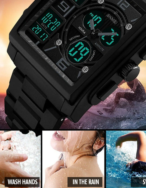 Load image into Gallery viewer, Chronograph Men&#39;S Digital Army Military Sport Quartz Analog Waterproof Watch US
