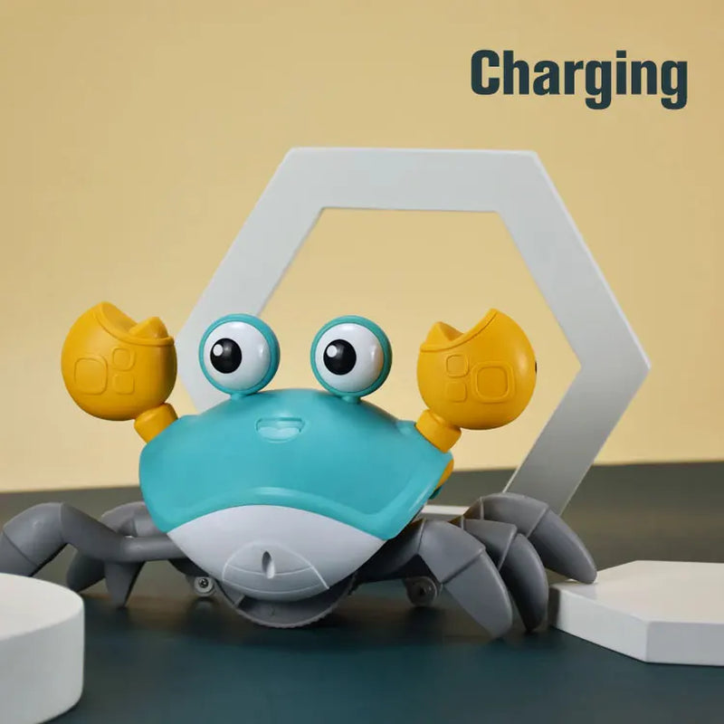 Interactive Crawling Crab Toy for Babies - Cute Sensing Design with Obstacle Avoidance, Ideal Birthday Gift