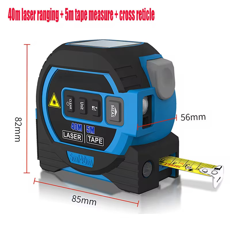 Advanced 3-in-1 Laser Tape Measure: High-Precision Distance Measuring Rangefinder with Infrared Technology
