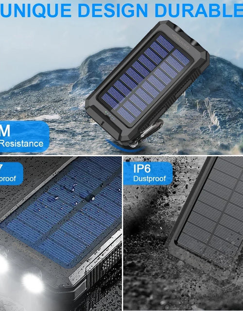 Load image into Gallery viewer, Portable Solar Charger for Iphone and Android 20000Mah Power Bank with Dual 5V USB Ports for Outdoor Camping Hiking
