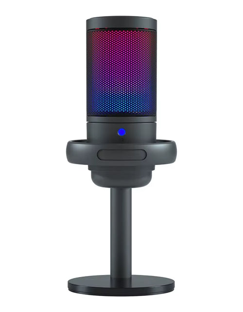 Load image into Gallery viewer, Professional USB Microphone for PC and Mac Recording and Streaming with Headphone Output and Touch-Mute Button, RGB Hypercardioid Design
