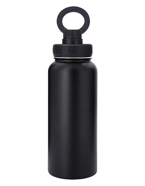 Load image into Gallery viewer, Insulated Water Bottle with Phone Holder Double Layer 1000Ml Drinking Bottle Running Gym Workout Travel Cycling Hiking
