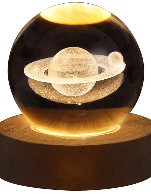 Load image into Gallery viewer, Galaxy Crystal Ball Lamp - 3D Planet and Moon USB LED Night Light for Romantic Occasions
