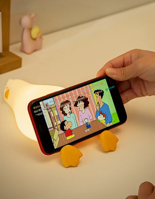 Load image into Gallery viewer, LED Duck Night Light - Rechargeable Silicone Lamp for Children | Ideal Holiday Gift &amp; Bedroom Decor
