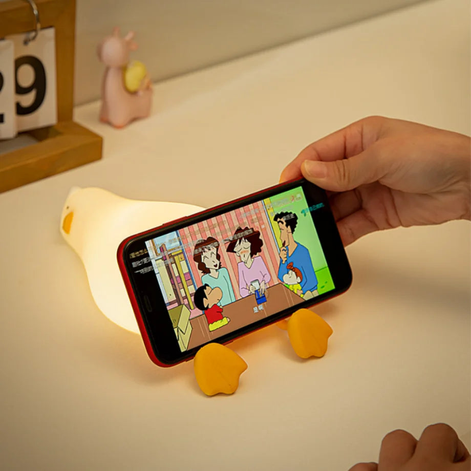 LED Duck Night Light - Rechargeable Silicone Lamp for Children | Ideal Holiday Gift & Bedroom Decor