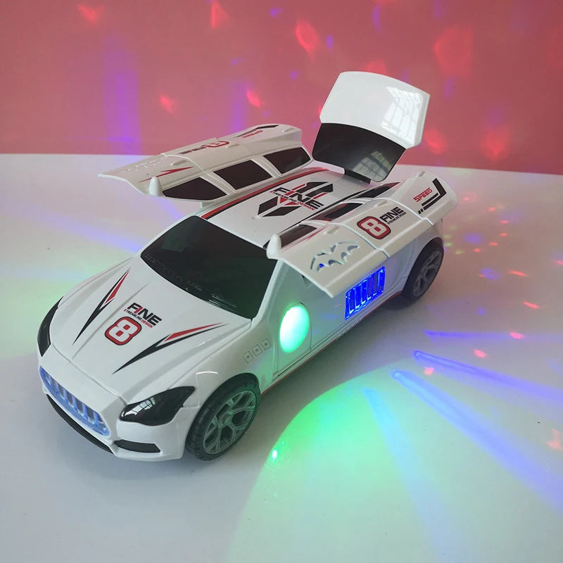 Electric Dancing Deformation Police Car Toy - A Perfect Gift for Kids Aged 18 and Up