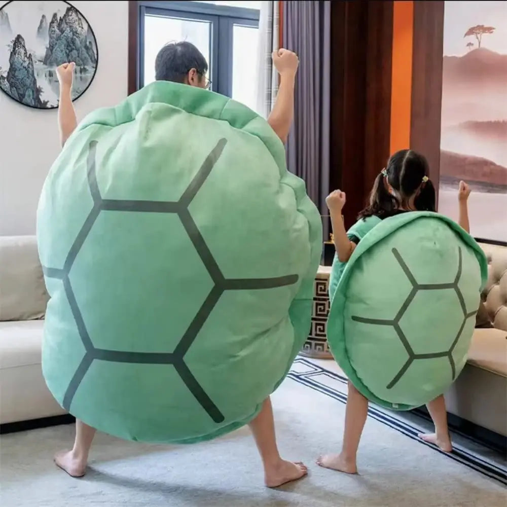 Extra Large Wearable Turtle Shell Pillow - A Fun and Functional Plush Toy for Kids and Adults